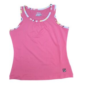 NWT Fila Girls Printed Tank Top Athletic Sleeveless Top Pink Sz‎ M